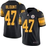 Steelers #47 Mel Blount Black Stitched Limited Rush Nike Jersey