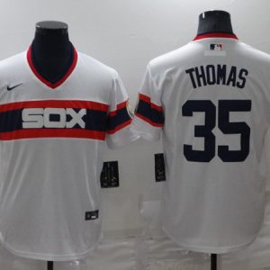 Chicago White Sox #35 Frank Thomas Throwback Cool Base Stitched Jersey