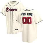 Atlanta Braves Customized Cream Stitched MLB Jersey