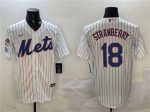 New York Mets #18 Darryl Strawberry White 2025 Spring Training Cool Base Stitched Jersey