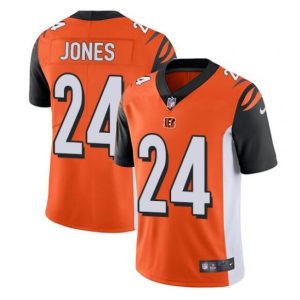 Bengals #24 Adam Jones Orange Vapor Stitched Limited Jersey