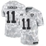 Las Vegas Raiders #11 Tre Tucker Arctic Camo 2024 F.U.S.E. Salute To Service Limited Stitched Jersey