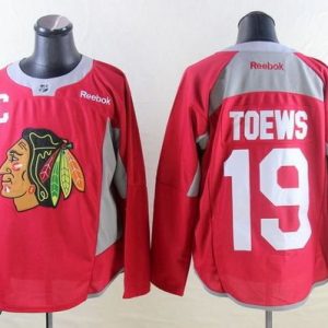Blackhawks #19 Jonathan Toews Red Practice Stitched Jersey