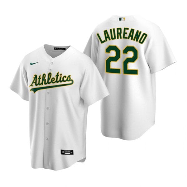 Oakland Athletics #22 Ram¨®n Laureano White Cool Base Stitched Jersey