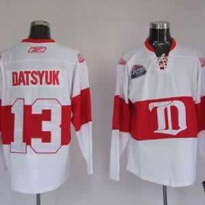 Red Wings #13 Pavel Datsyuk Stitched White Winter Classic Jersey