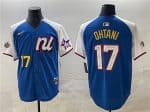 National League #17 Shohei Ohtani Blue Alternate 2025 All-Star Edition Limited Stitched Jersey