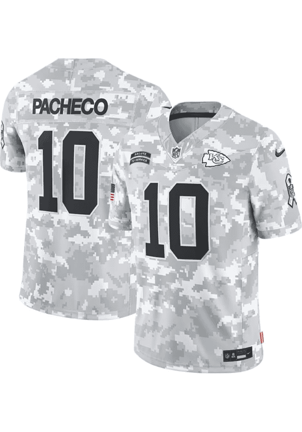 Kansas City Chiefs #10 ISIAH PACHECO Arctic Camo 2024 F.U.S.E. Salute To Service Limited Stitched Jersey