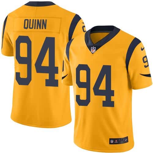 Rams #94 Robert Quinn Gold Stitched Limited Rush Nike Jersey