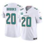 Miami Dolphins #20 Jordyn Brooks White 2025 F.U.S.E. With 1-Star C Patch Vapor Limited Stitched Jersey