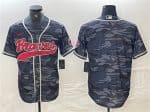 Atlanta Braves Blank Gray Camo Cool Base With Patch Stitched Jersey