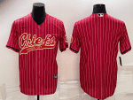 Kansas City Chiefs Blank Red With Patch Cool Base Stitched Baseball Jersey