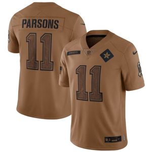 Dallas Cowboys #11 Micah Parsons 2023 Brown Salute To Service Limited Stitched Jersey
