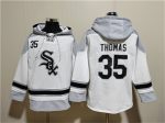 Chicago White Sox #35 Frank Thomas White Ageless Must-Have Lace-Up Pullover Hoodie