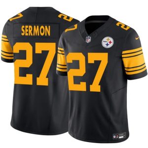 Pittsburgh Steelers #27 Trey Sermon Black 2025 F.U.S.E. Color Rush Vapor Untouchable Limited Football Stitched Jersey
