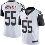 Bengals #55 Vontaze Burfict White Stitched Limited Rush Nike Jersey