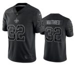 New Orleans Saints #32 Tyrann Mathieu Black Reflective Limited Stitched Football Jersey