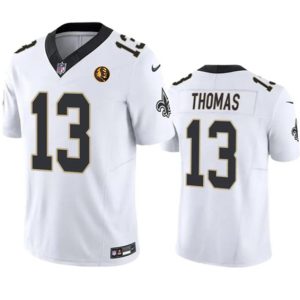 New Orleans Saints #13 Michael Thomas White 2023 F.U.S.E. With John Madden Patch Vapor Limited Stitched Jersey