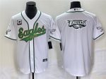 Philadelphia Eagles White Gold With C Patch Team Big Logo Cool Base Stitched Jersey