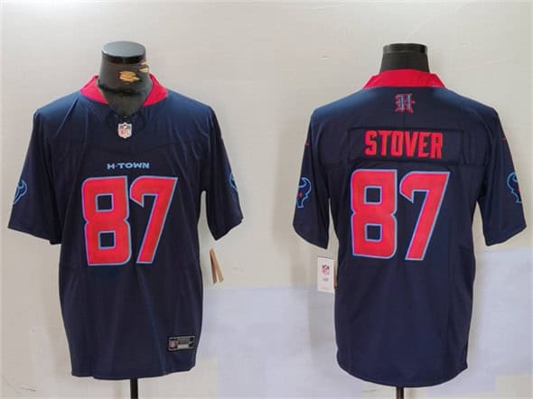 Houston Texans #87 Cade Stover Navy 2nd Alternate F.U.S.E. Vapor Limited Stitched Jersey