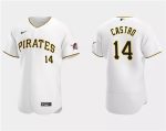 Pittsburgh Pirates #14 Rodolfo Castro White Flex Base Stitched Jersey