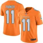 Dolphins #11 DeVante Parker Orange Stitched Limited Rush Nike Jersey