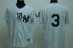 Yankees #3 Babe Ruth Stitched White Jersey