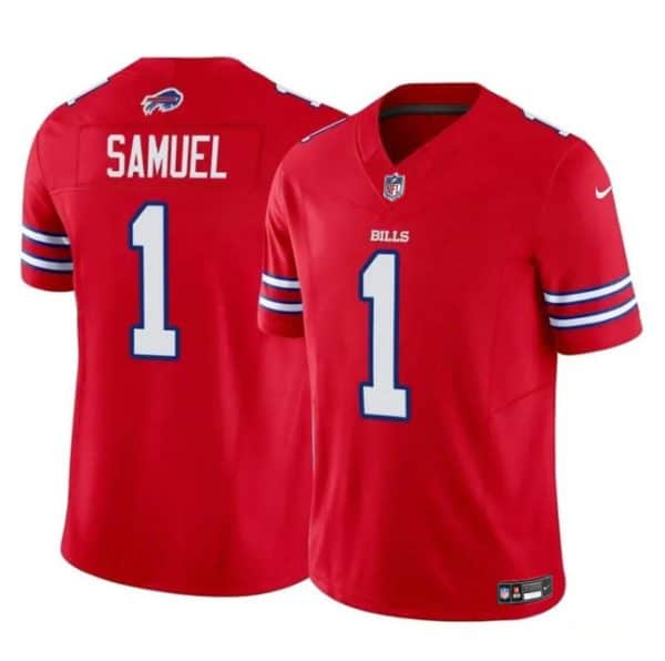 Buffalo Bills #1 Curtis Samuel Red 2023 F.U.S.E. Vapor Untouchable Limited Stitched Jersey