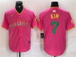 San Diego Padres #7 Ha-Seong Kim Pink Cool Base Stitched Jersey
