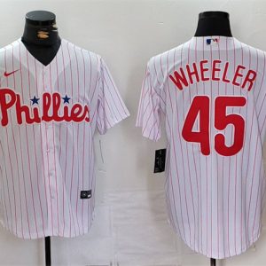 Philadelphia Phillies #45 Zack Wheeler White Cool Base Stitched Jersey