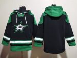 Dallas Stars Blank Black Green Lace-Up Pullover Hoodie