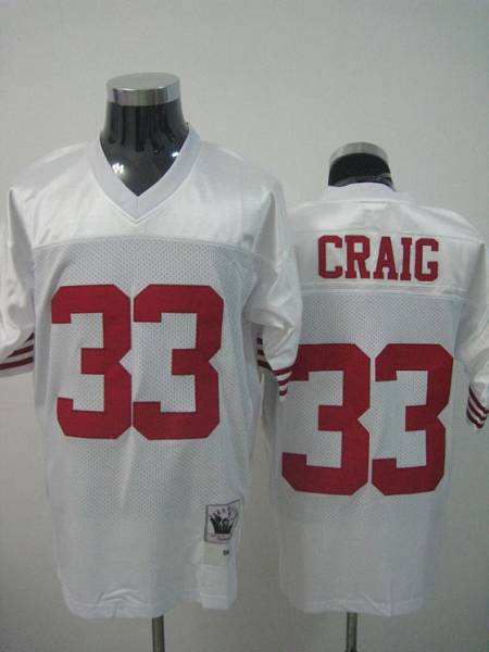 Mitchell And Ness 49ers #33 Roger Craig Stitched White Jersey