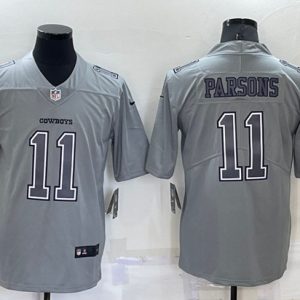 Dallas Cowboys #11 Micah Parsons Gray Atmosphere Fashion Stitched Jersey