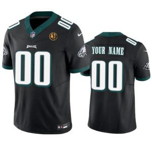 Philadelphia Eagles Custom Black 2023 F.U.S.E. With John Madden Patch Vapor Limited Stitched Jersey