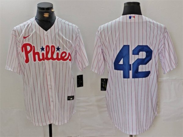 Philadelphia Phillies #42 Jackie Robinson White Cool Base Stitched Jersey