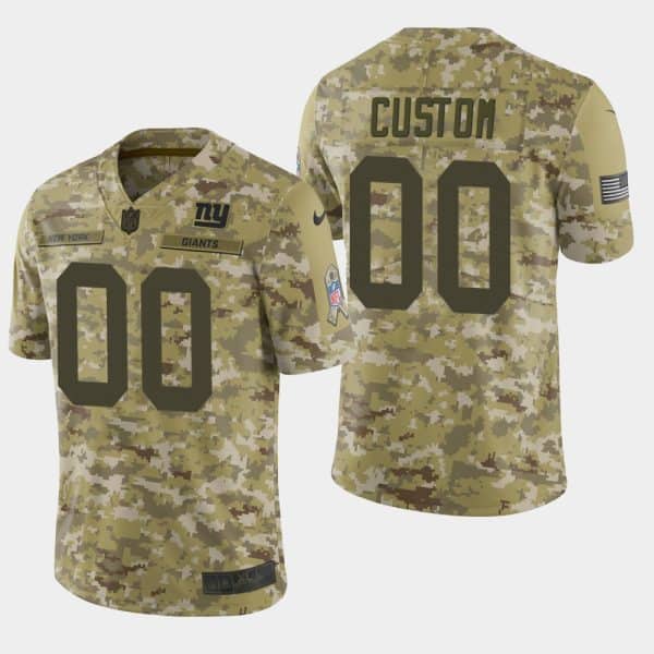 New York Giants Customized Camo Salute To Service NFL Stitched Limited Jersey