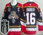 Florida Panthers #16 Aleksander Barkov Navy 2025 Stanley Cup Final Authentic Jersey
