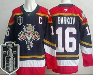 Florida Panthers #16 Aleksander Barkov Navy 2025 Stanley Cup Final Authentic Jersey