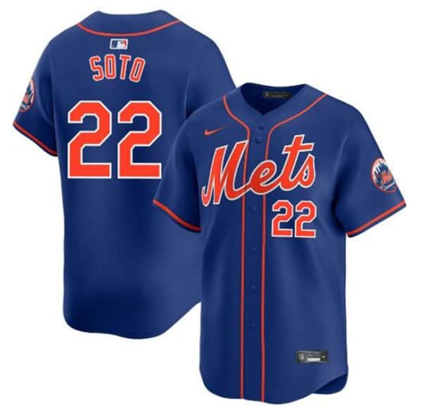 New York Mets #22 Juan Soto Royal 2024 Alternate Limited Stitched Jersey
