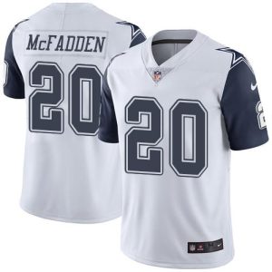 Cowboys #20 Darren McFadden White Stitched Limited Rush Nike Jersey