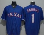 Rangers #1 Elvis Andrus Blue New Cool Base Stitched Jersey