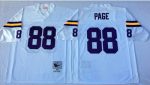 Mitchell And Ness Vikings #88 Alan Page White Throwback Stitched Jersey