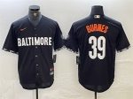 Baltimore Orioles #39 Corbin Burnes Black 2023 City Connect Cool Base Stitched Jersey