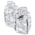 Miami Dolphins 2024 Arctic Camo Salute To Service Club Fleece Pullover Hoodie