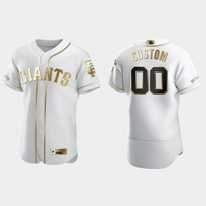 San Francisco Giants Customized White Golden Edition Flex Base Sttiched Jersey