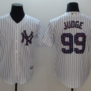 New York Yankees #99 Aaron Judge White 2018 Stars Stripes Cool Base Stitched Jersey
