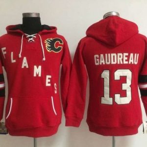 Calgary Flames #13 Johnny Gaudreau Red Old Time Heidi NHL Hoodie