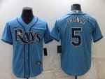 Tampa Bay Rays #5 Wander Franco Blue Cool Base Stitched Baseball Jersey