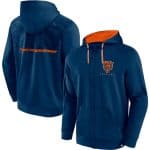 Chicago Bears Navy Defender Evo Full-Zip Hoodie