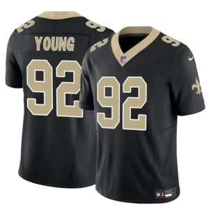 New Orleans Saints #92 Chase Young Black 2023 F.U.S.E. Vapor Limited Stitched Jersey
