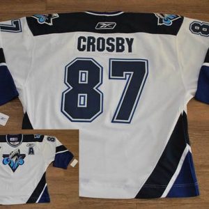 Hockey League #87 Sidney Crosby Stitched White Jersey